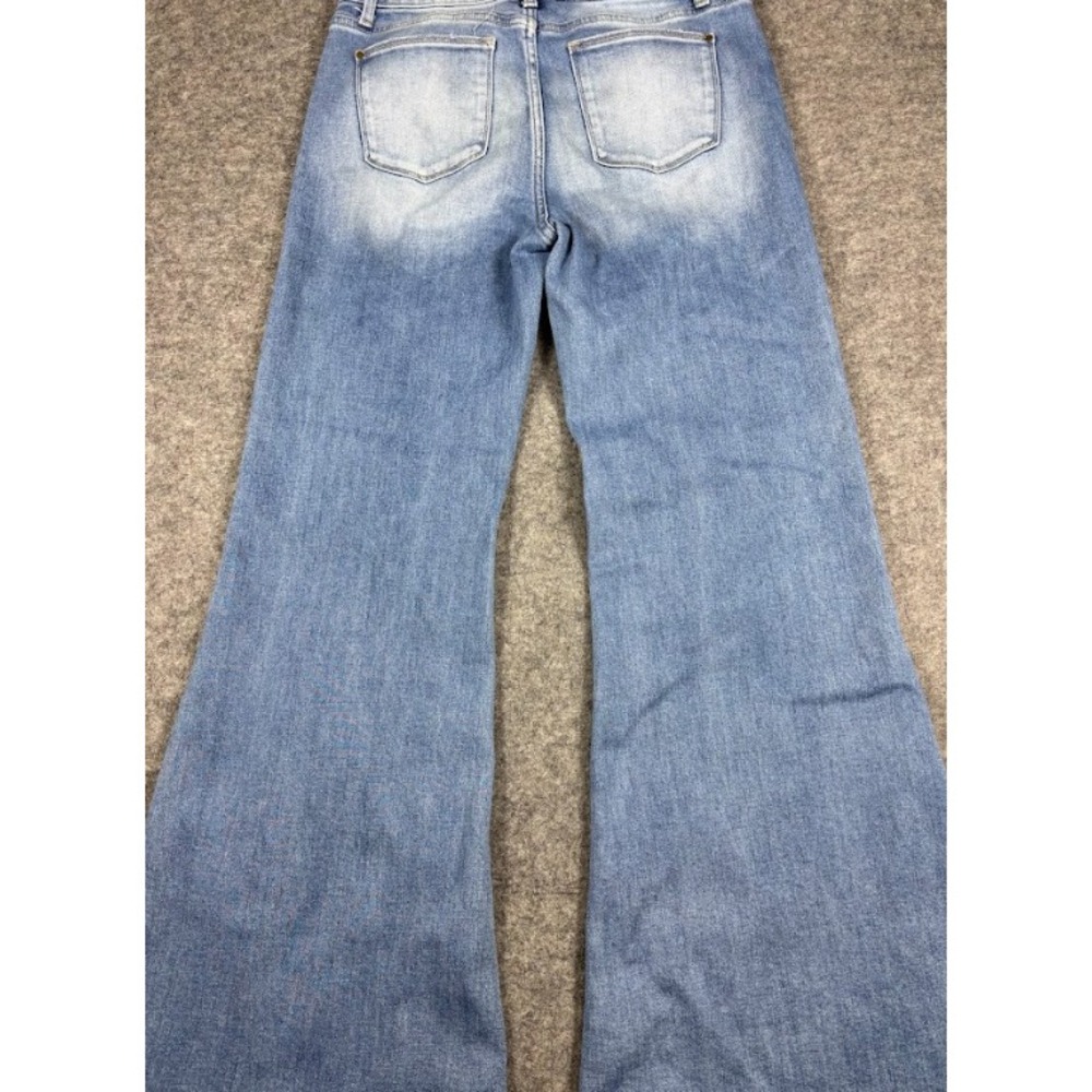 Petra 153 Flare Jeans Women's 32x32 Blue Distressed Ripped Denim Y2K Retro - Picture 7 of 13